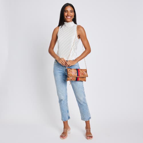 Moda Luxe Jules Print Clutch In Brown