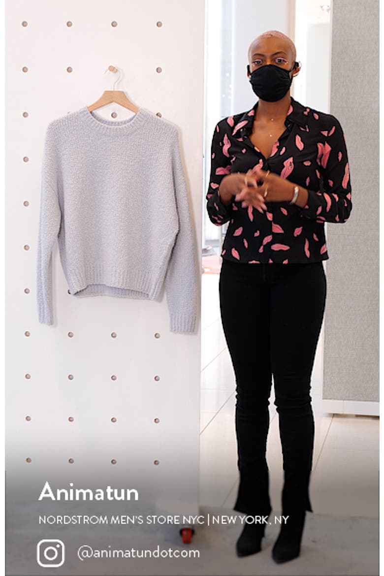 Slub Wool Blend Crewneck Sweater video