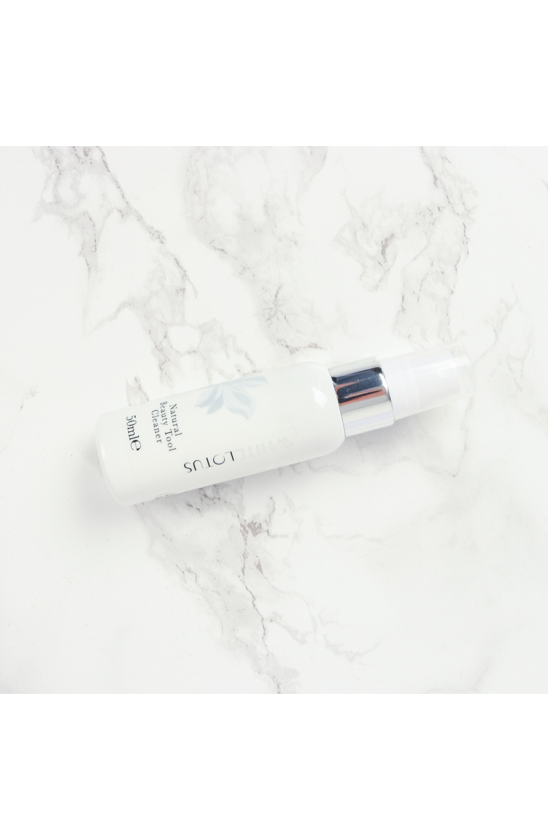 White Lotus Beauty Natural Beauty Tool Cleaner, Alternate, color, White