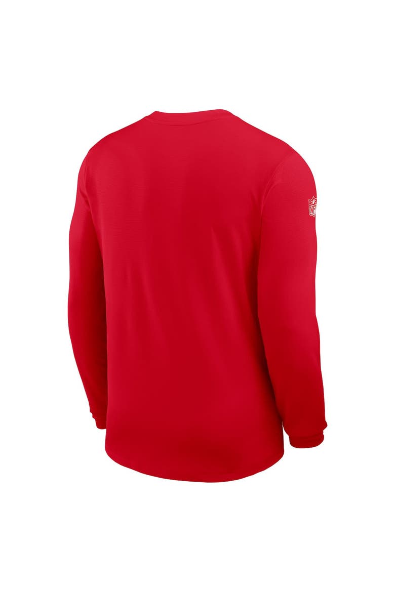 Men's Nike Red Kansas City Chiefs Sideline Coach UV Performance Long Sleeve T-Shirt, Alternate, color, Red
