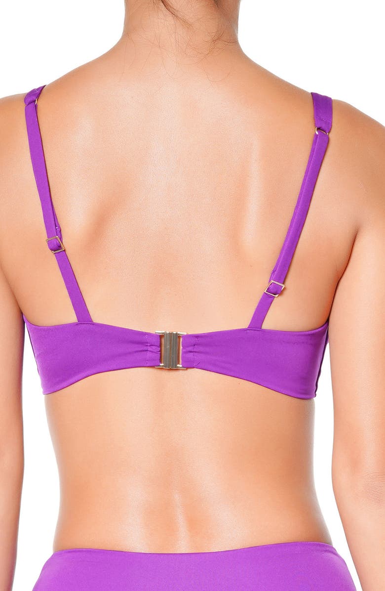 Huit So Chic Triangle Bikini Top, Alternate, color, Purple