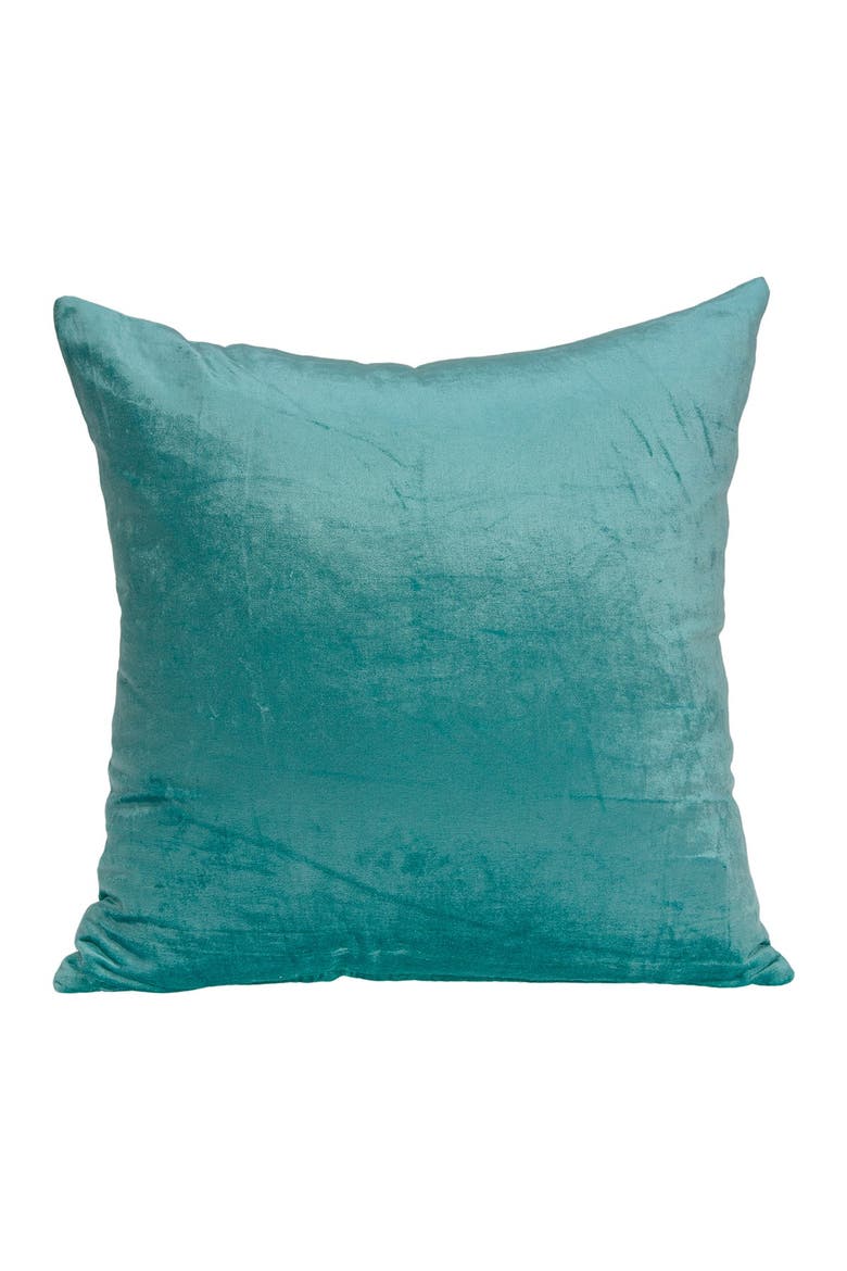 Camila Transitional Solid Pillow - 20" x 20" - Aqua, Alternate, color, AQUA