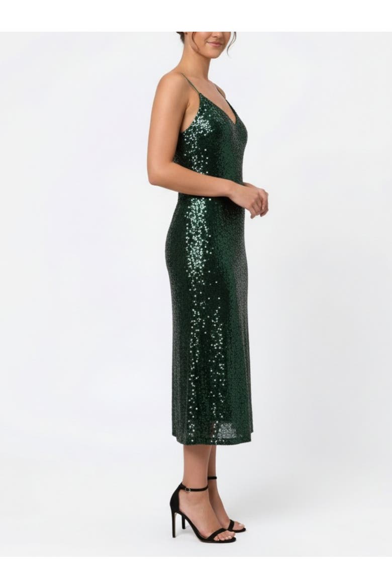 Evangline Sleeveless Midi Dress, Alternate, color, Green Ombre