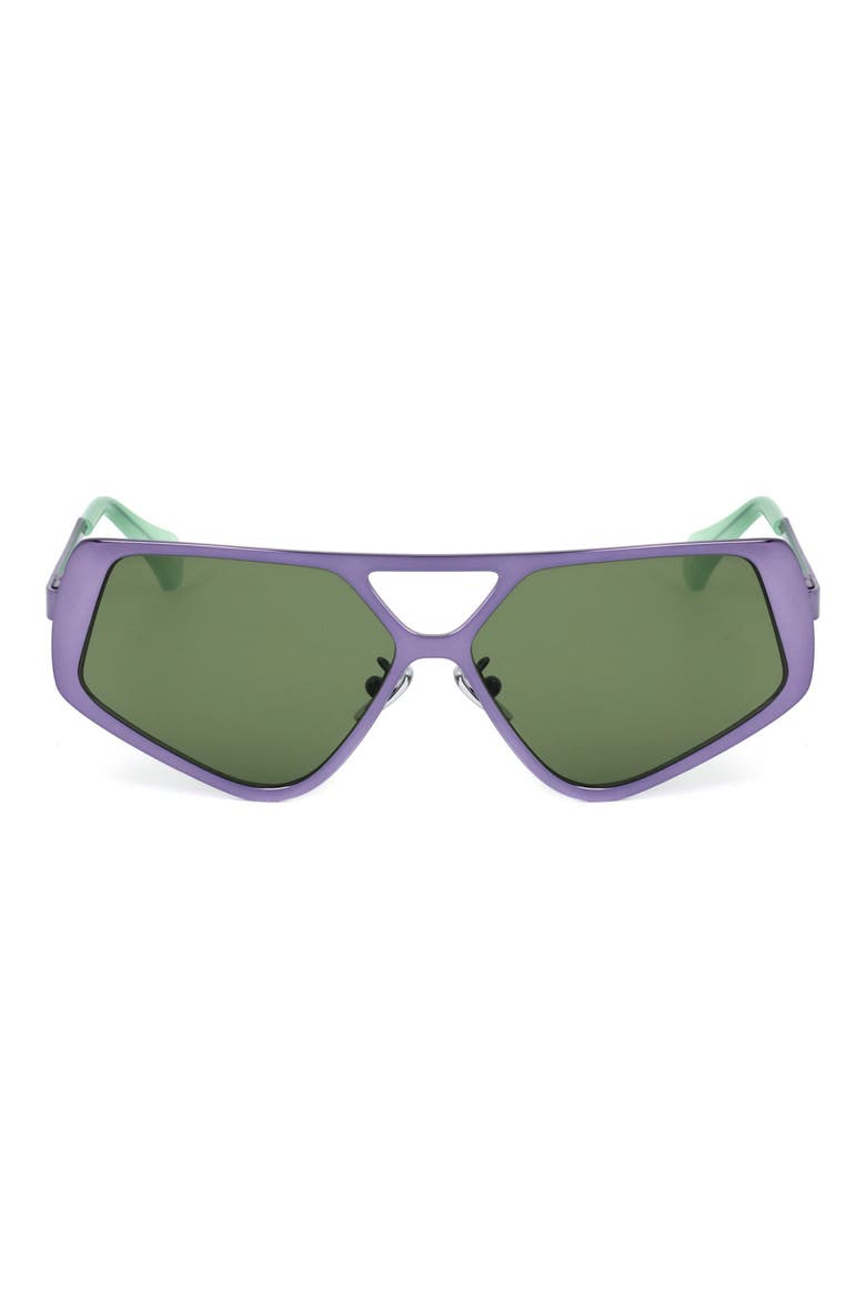 58mm Geometric Sunglasses, Main, color, PURPLE