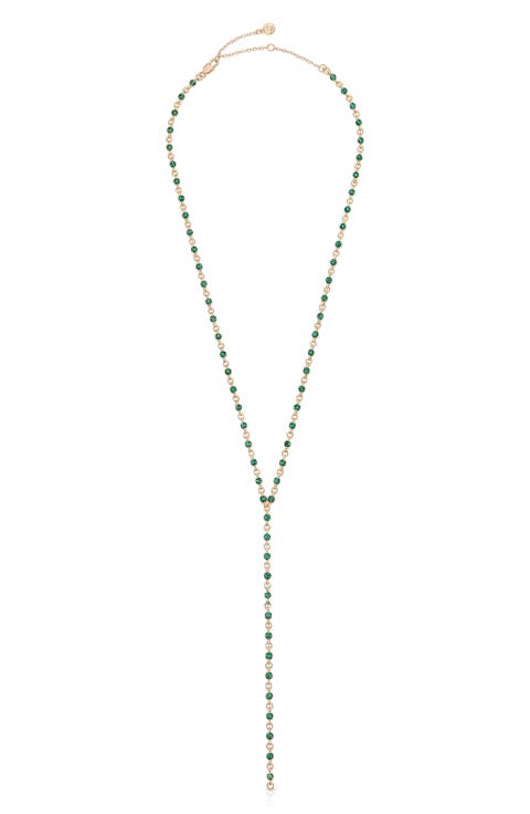 Dainty Cubic Zirconia Lariat Necklace