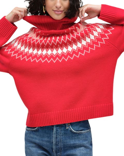 Wool-Cashmere Fair Isle Rollneck Sweater