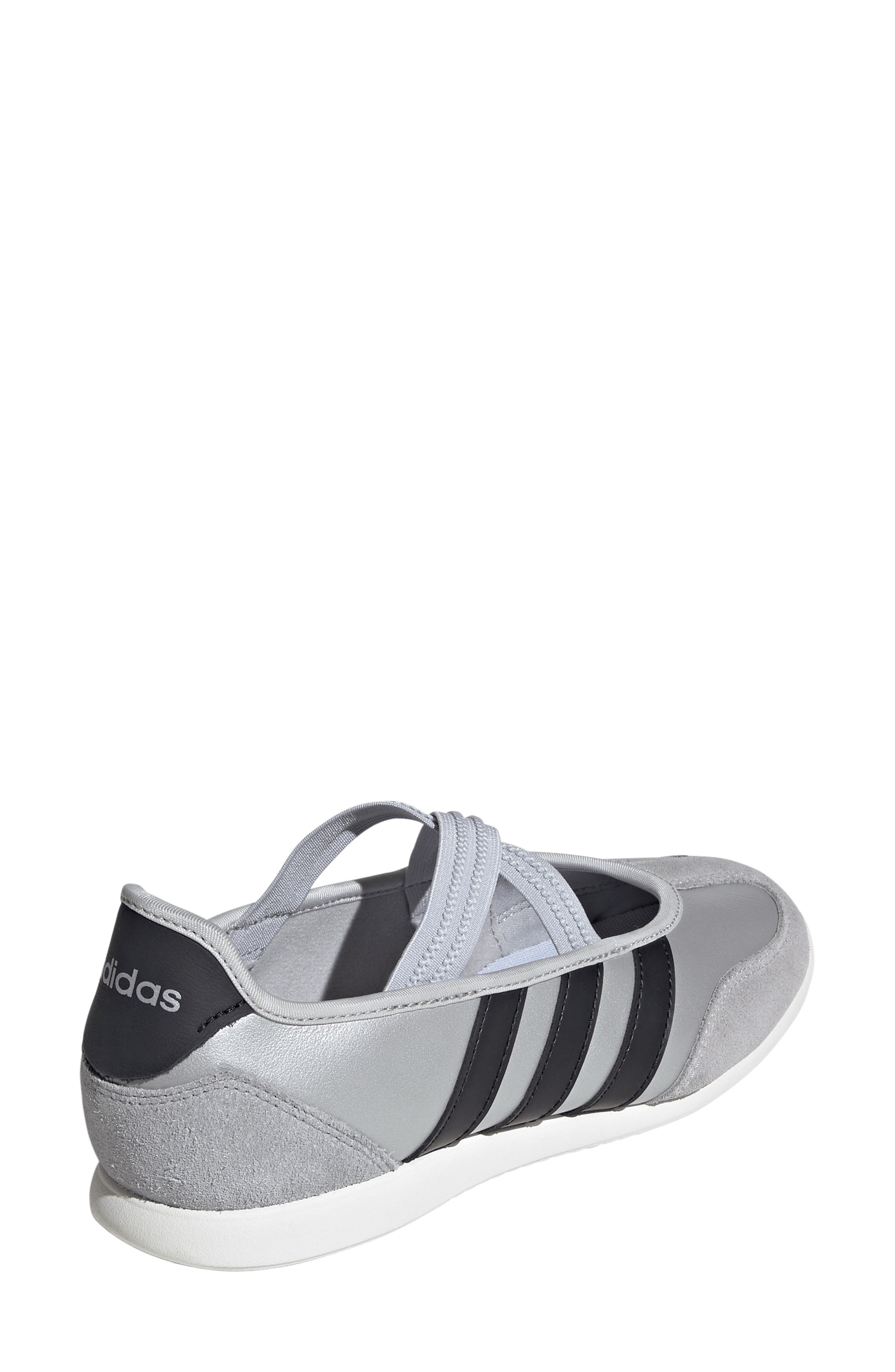 adidas Barreda Mary Jane Flat, Alternate, color, Silver/ Core Black/ Off White