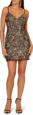 Adrianna Papell Embellished Cocktail Minidress