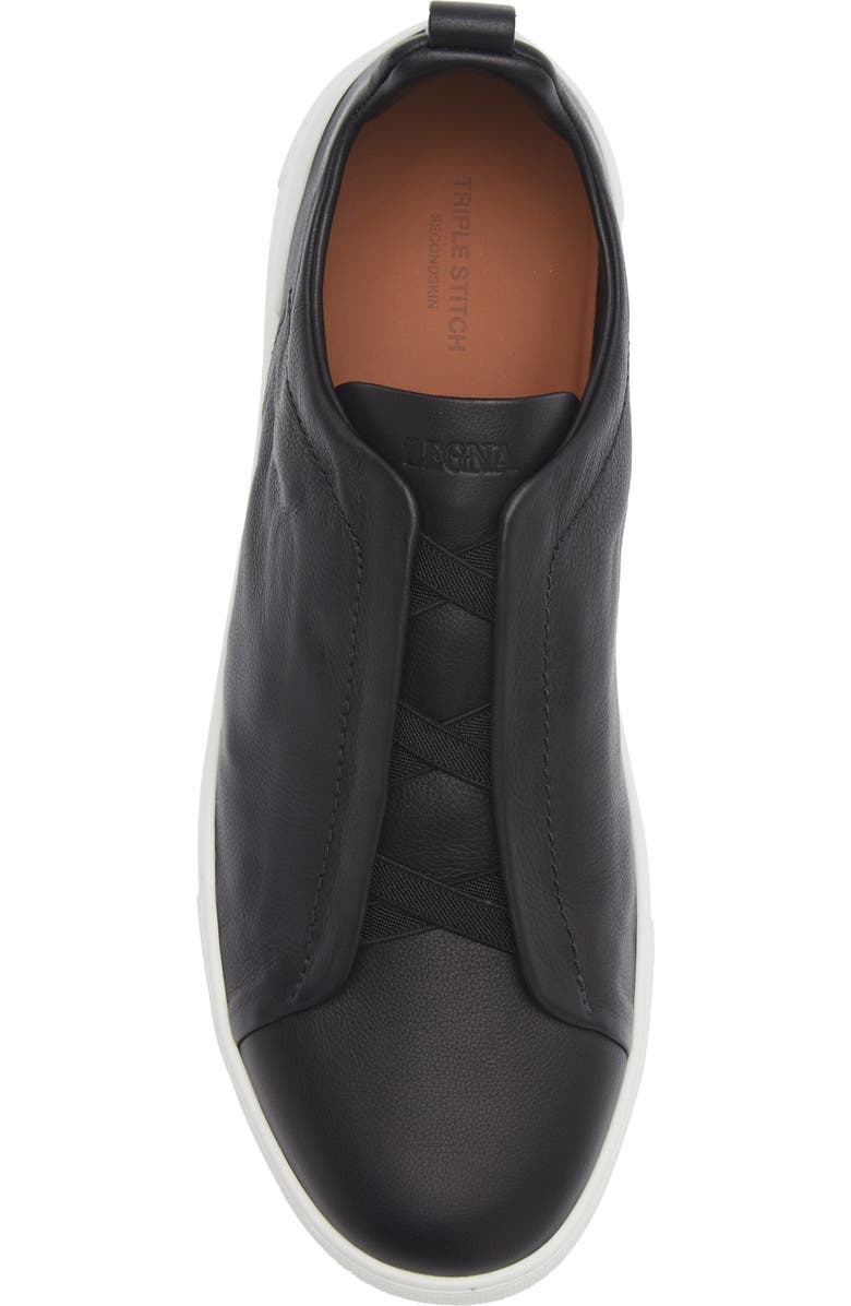 ZEGNA Triple Stitch<sup>™</sup> Secondskin Sneaker, Alternate, color, Black