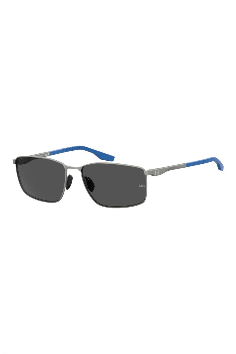 Square Sport Sunglasses, Alternate, color, MATTE RUTHENIUM BLUE