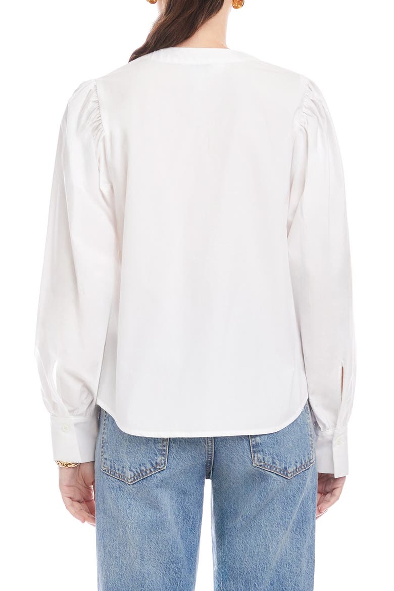 Cotton Poplin Button-Up Shirt, Alternate, color, OFF WHITE