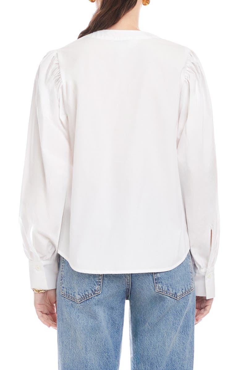 FIFTEEN TWENTY Cotton Poplin Button-Up Shirt, Alternate, color, Off White