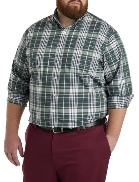 Big & Tall Large Plaid Sport Shirt