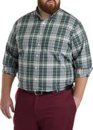 Oak Hill by DXL Big & Tall Large Plaid Sport Shirt