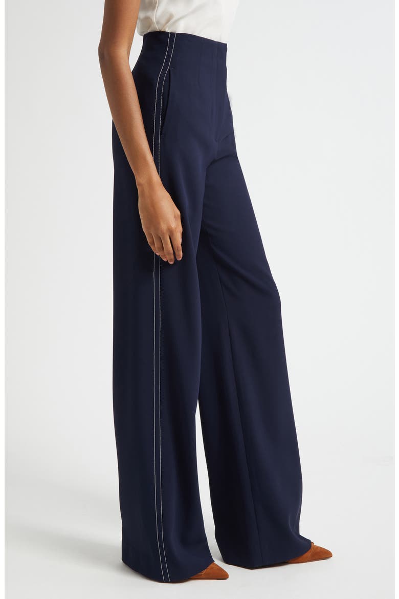 Elin Clean Waist Pants, Alternate, color, NAVY