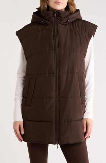 Z by Zella Hooded Long Quilted Vest
