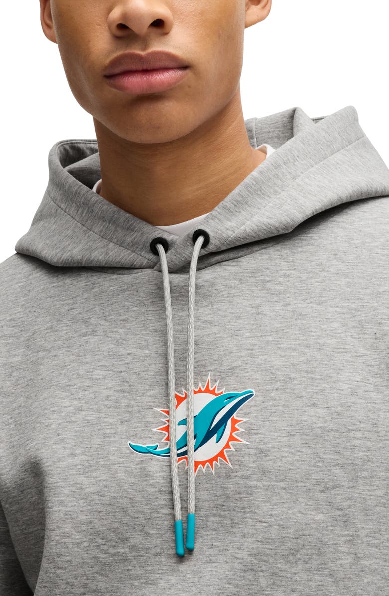 BOSS x NFL Woodson Graphic Hoodie, Alternate, color, Miami Dolphins