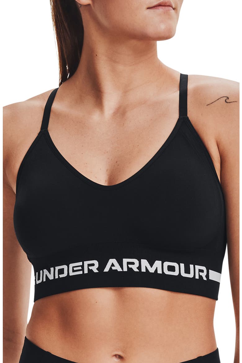 Seamless Low Longline Sports Bra, Main, color, 001 BLACK