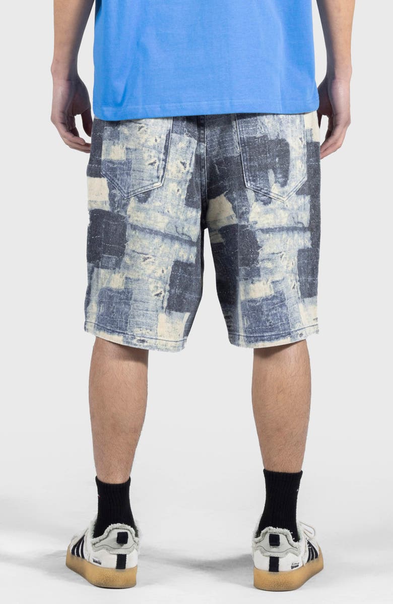 PLEASURES Boro Baggy Denim Shorts, Alternate, color,