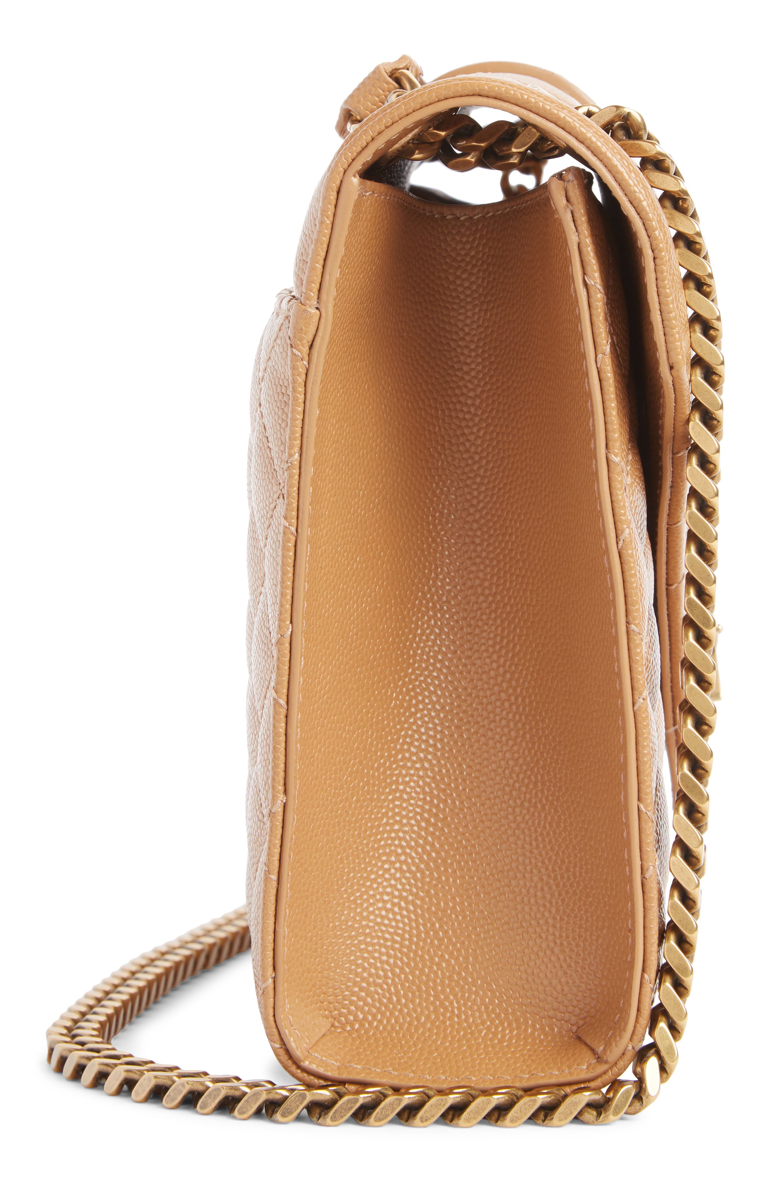 Saint Laurent Monogram Leather Envelope Bag, Alternate, color, 