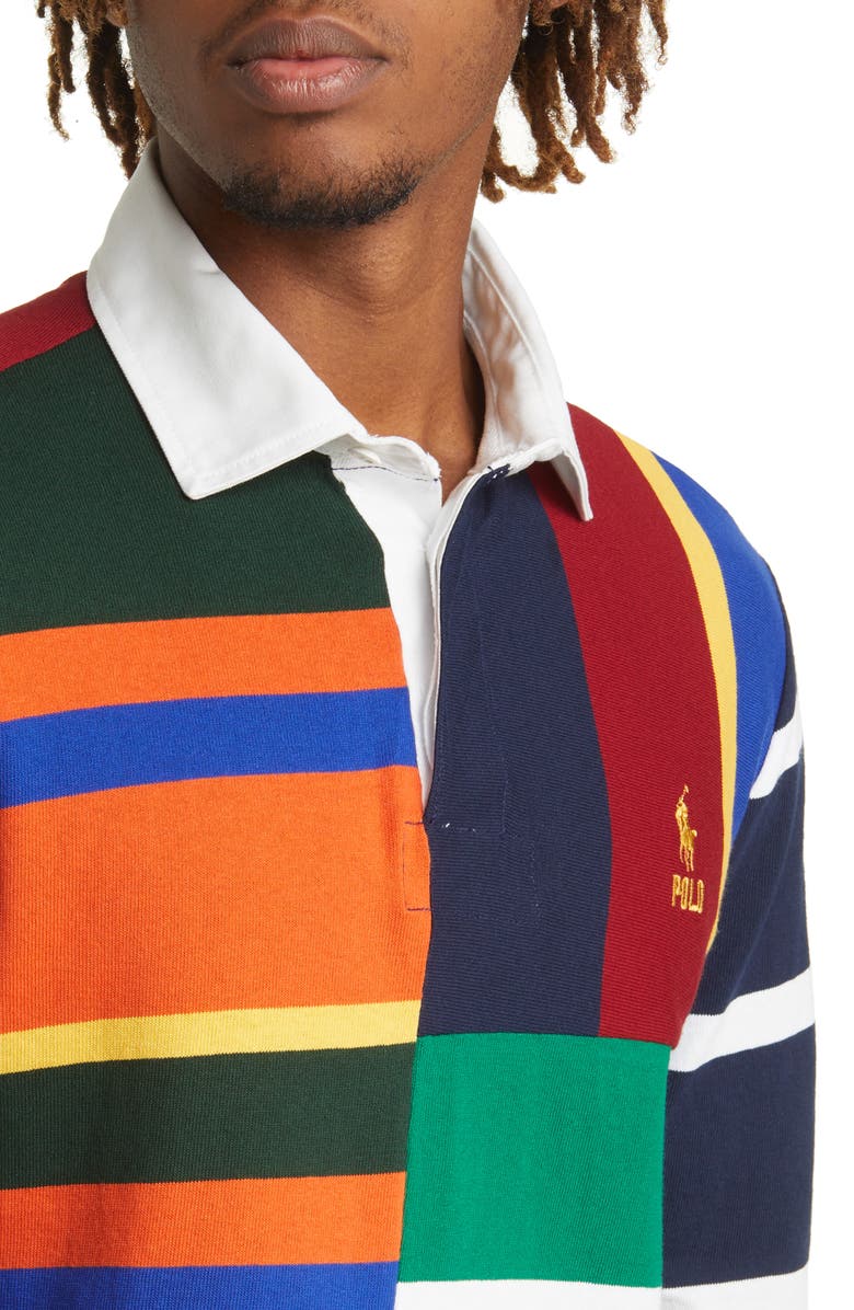 Polo Ralph Lauren Men's Classic Fit Colorblock Long Sleeve Polo, Alternate, color, 