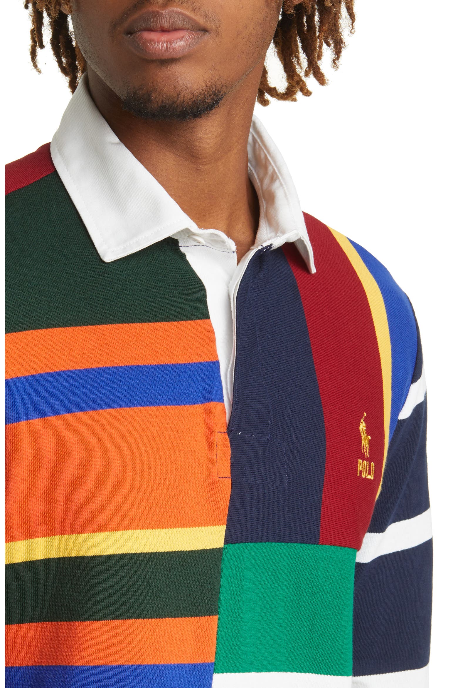 Color Explosion Event For Kids Polo Ralph Lauren Men's Classic Fit Colorblock Long Sleeve Polo (Men ...