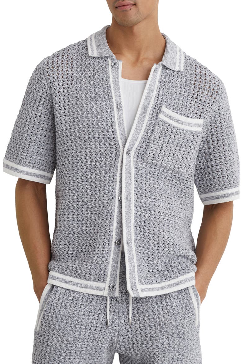 Meadows Button Front Shirt, Main, color, SOFT BLUE