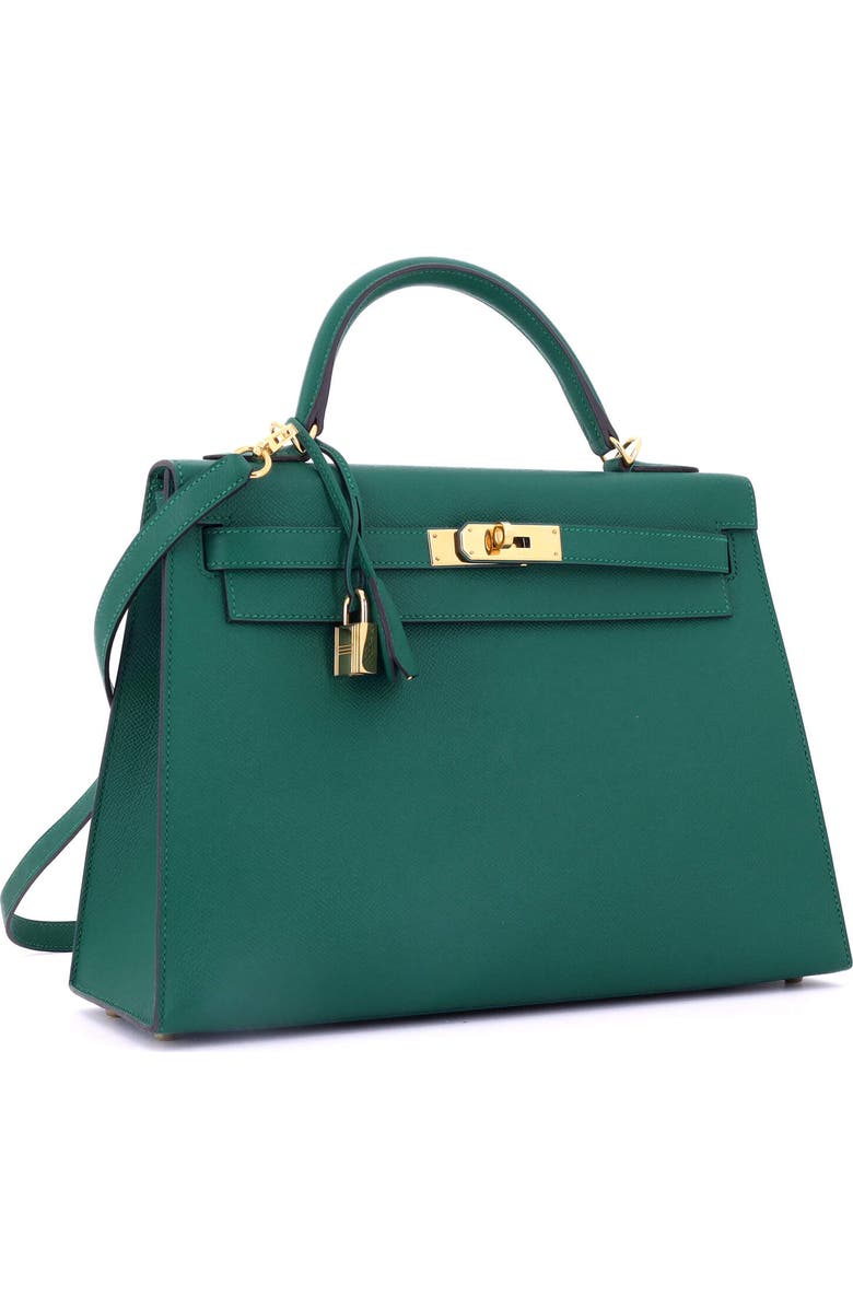Pre-Owned Hermes Kelly Handbag Green Epsom with Gold Hardware 32, Alternate, color, Malachite