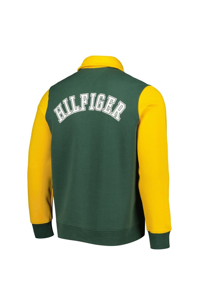 Tommy Hilfiger Men's Tommy Hilfiger Green/Gold Green Bay Packers Aiden Quarter-Zip Sweatshirt, Alternate, color, Green