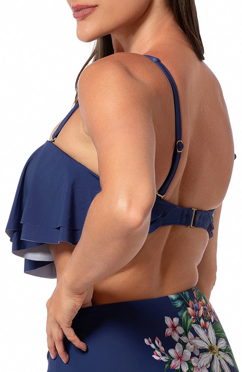 JANTZEN Paloma Convertible Strap Bikini Top, Alternate, color, Pantheon Blue