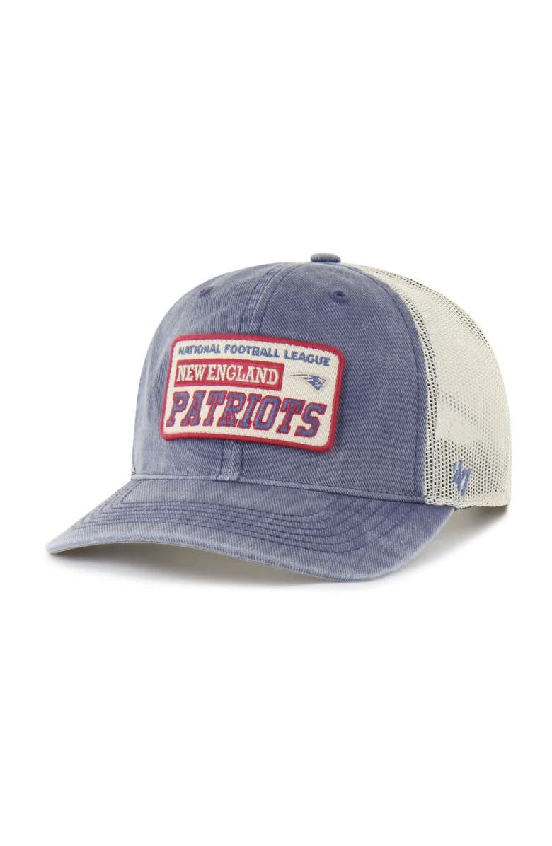 '47 Men's '47  Navy New England Patriots Canteen Relaxed Trucker Adjustable Hat, Main, color, 