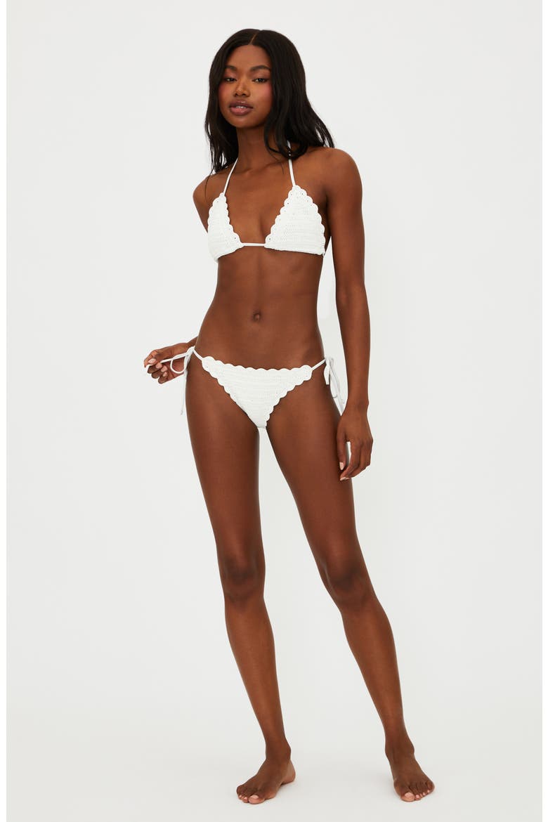 Winona Scalloped Bikini Top, Alternate, color, WHITE