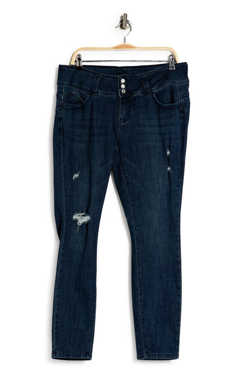 ROYALTY FOR ME 3-Button Crosshatch Skinny Jeans, Alternate, color,