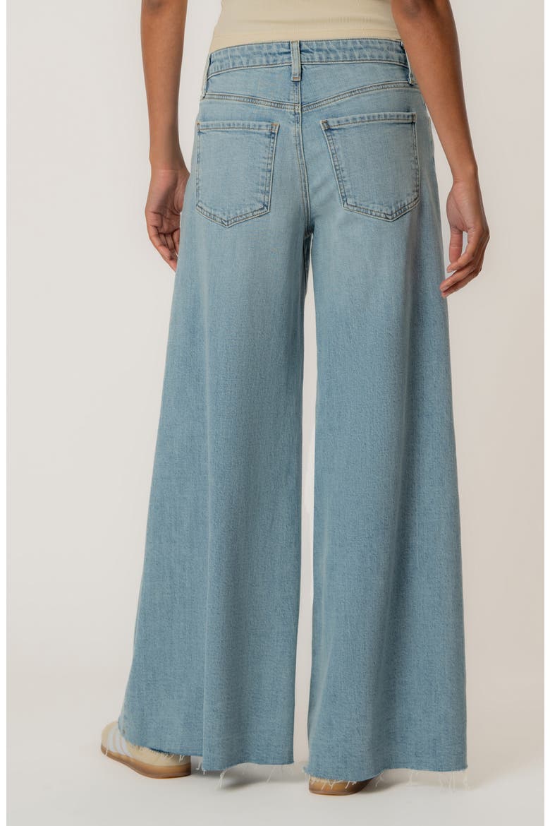 Blake Fab Ab Raw Hem High Waist Super Wide Leg Jeans, Alternate, color, TRANSCENDENT