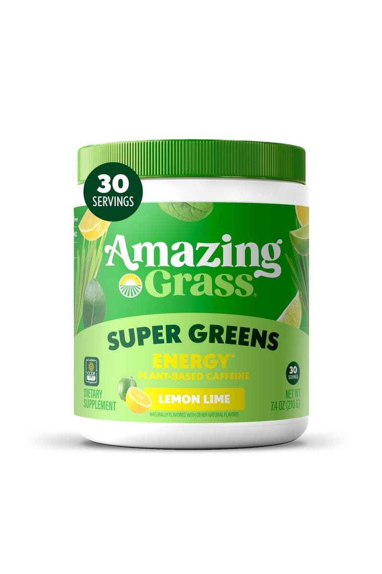 Greens Blend Superfood Energy Lemon-Lime Powder, Main, color, None