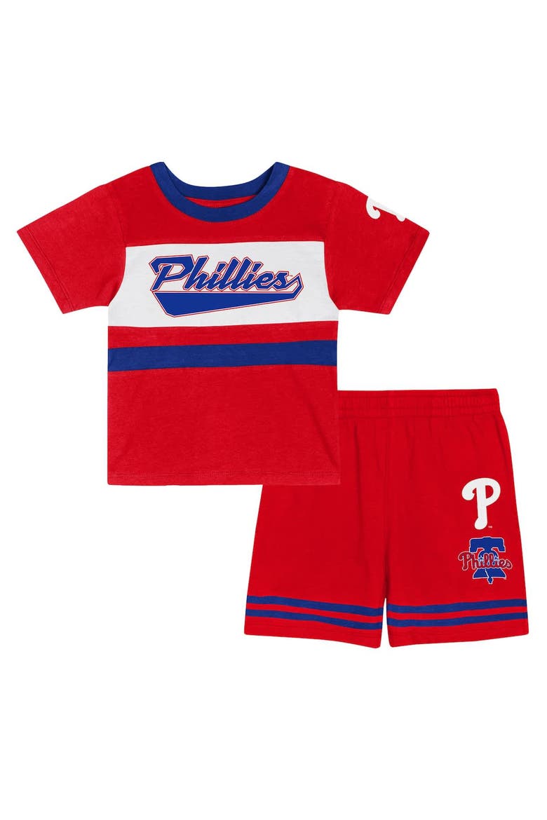 Youth  Red Philadelphia Phillies Bonus Balls T-Shirt & Shorts Set, Main, color, Red