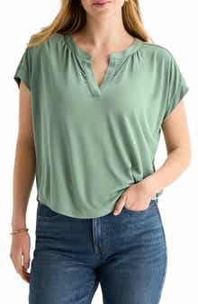 Lucky Brand Sandwash Notch Top