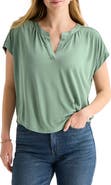 Lucky Brand Sandwash Notch Top