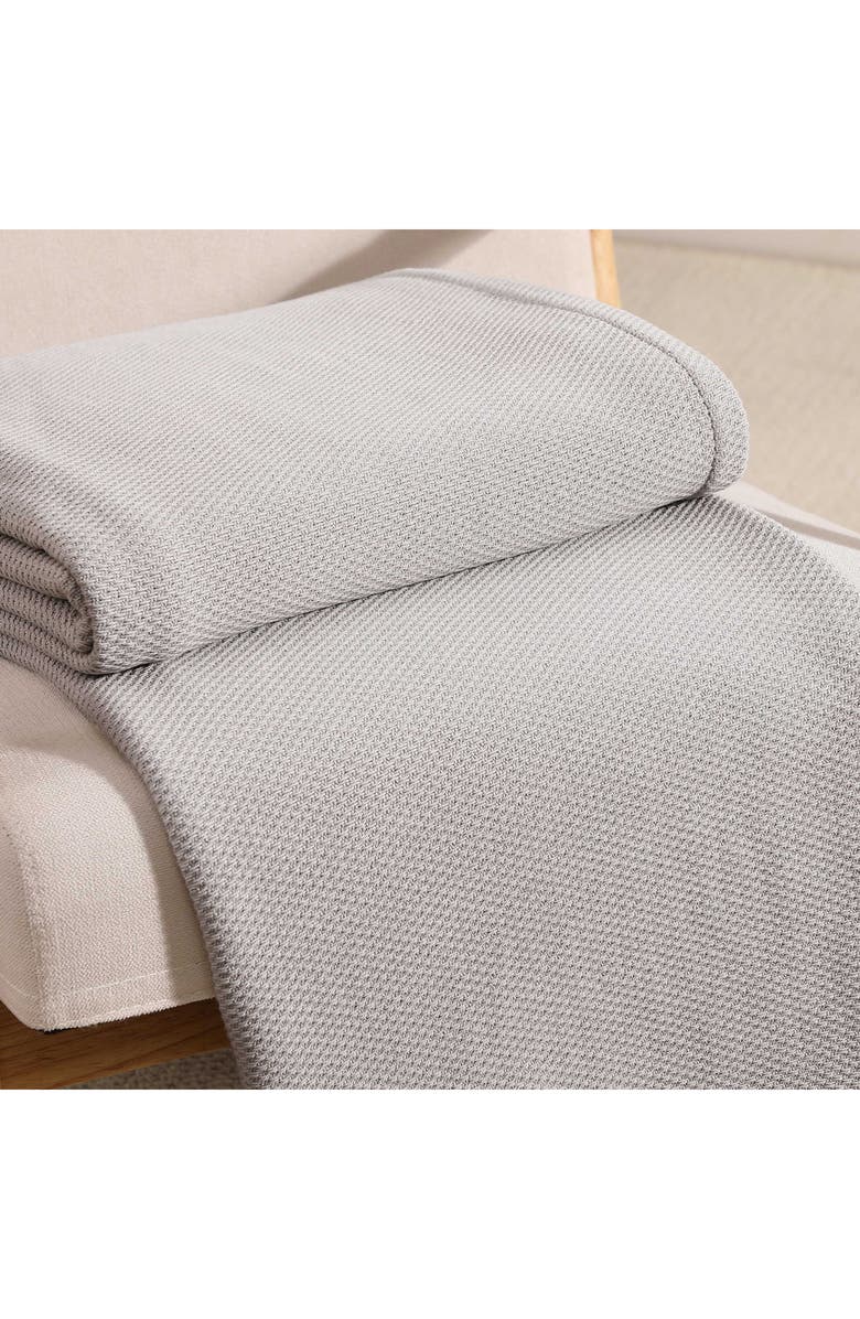 Tommy Hilfiger Cotton Piqué Throw Blanket, Alternate, color, Grey
