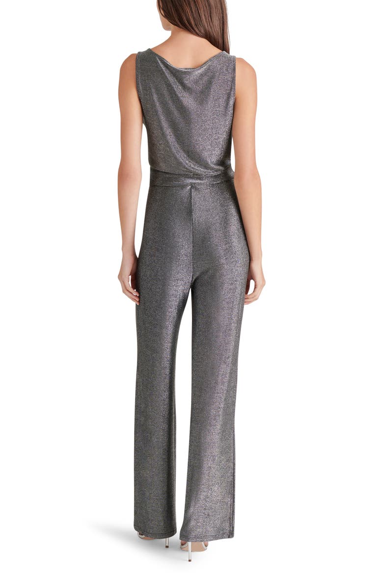 Steve Madden Metallic Wide Leg Jumpsuit, Alternate, color,