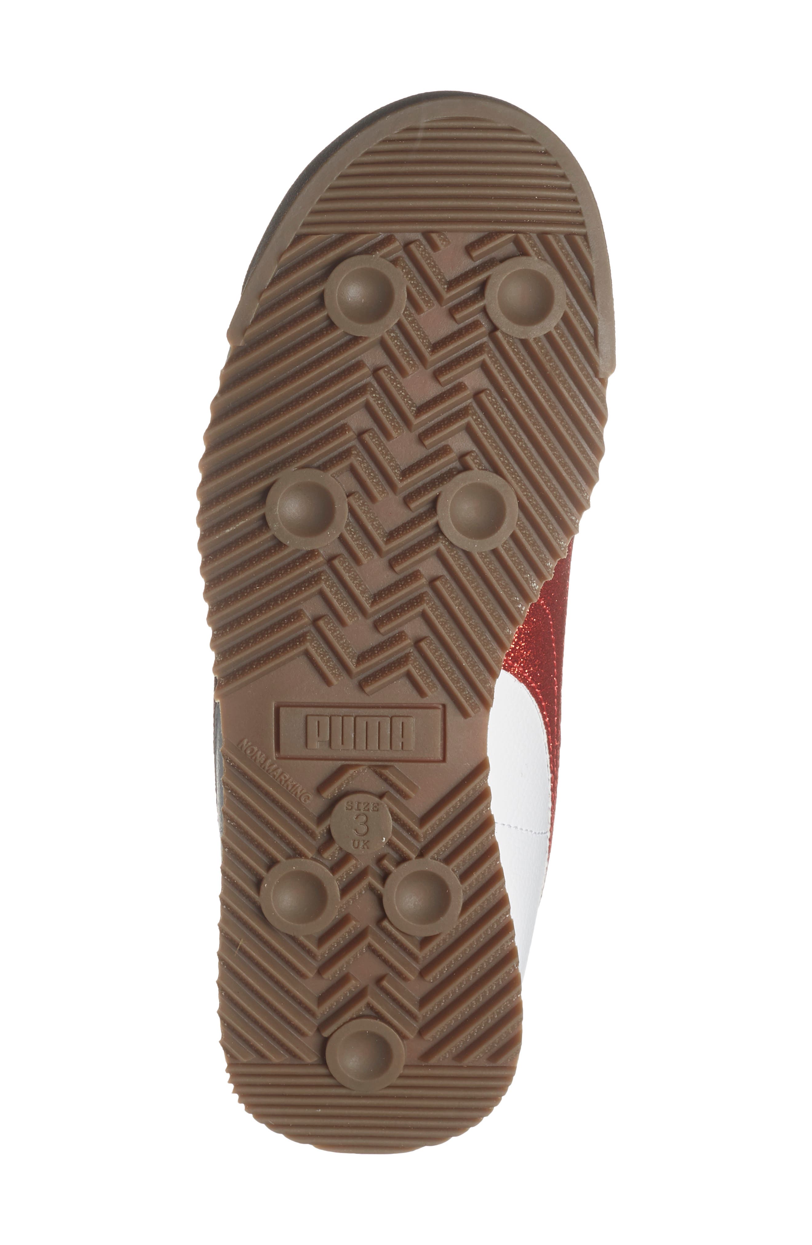 PUMA Kids' Roma 24 Standard Jr Sneaker, Alternate, color, Puma White/ Red/ Silver