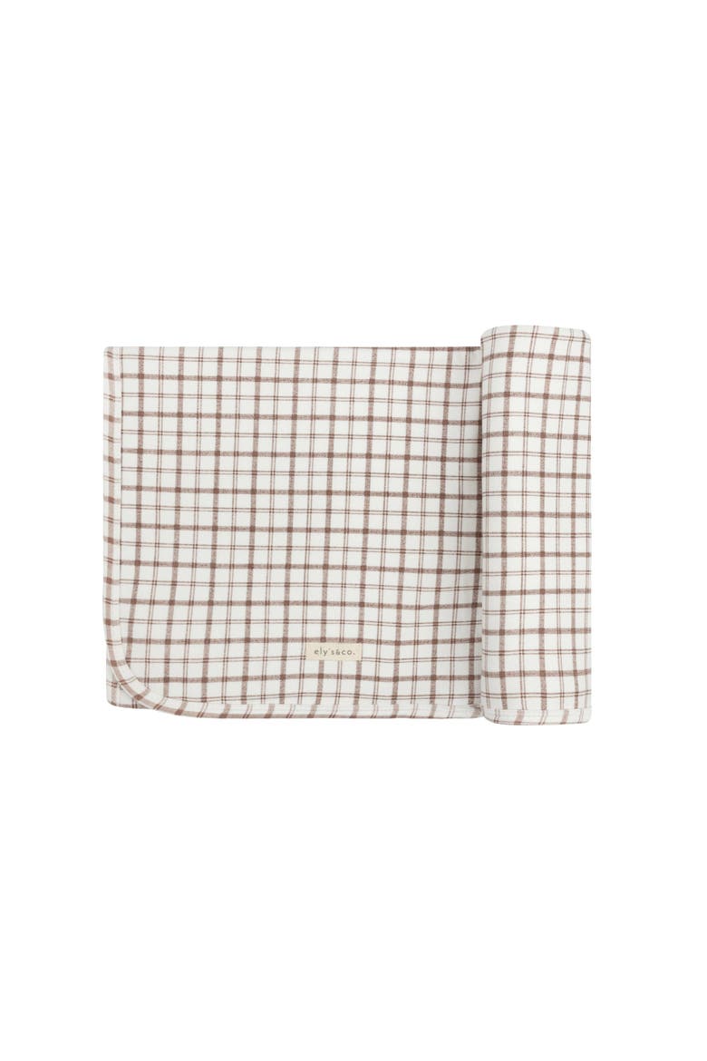Modal French Terry Plaid Sheep Collection - Blanket, Main, color, Mauve