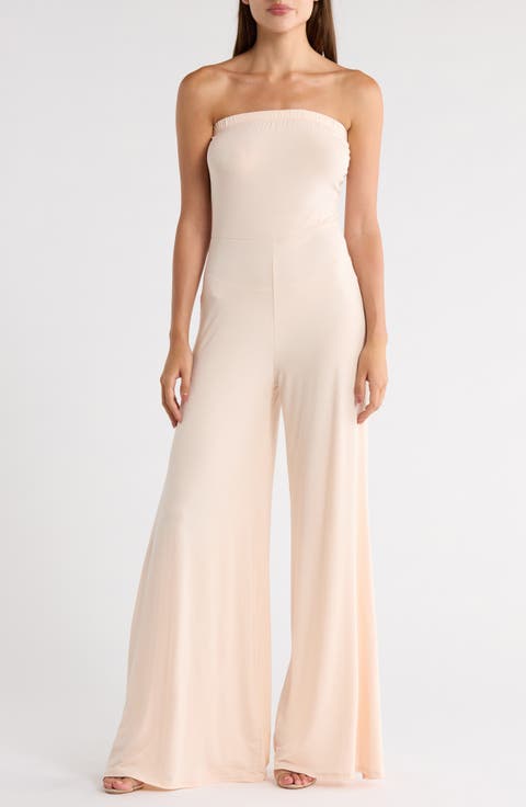 Strapless High Slit Jumpsuit