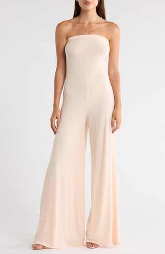 Strapless High Slit Jumpsuit