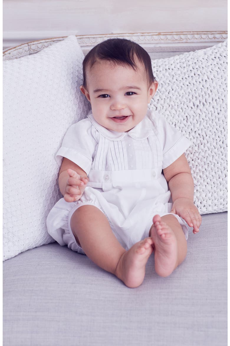 Alexander Collared Romper, Alternate, color, WHITE