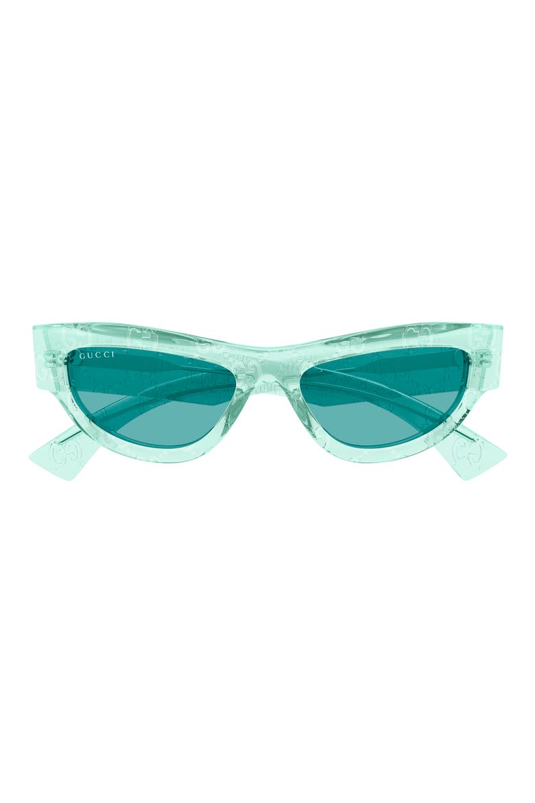 53mm Cat Eye Sunglasses, Main, color, MINT GREEN