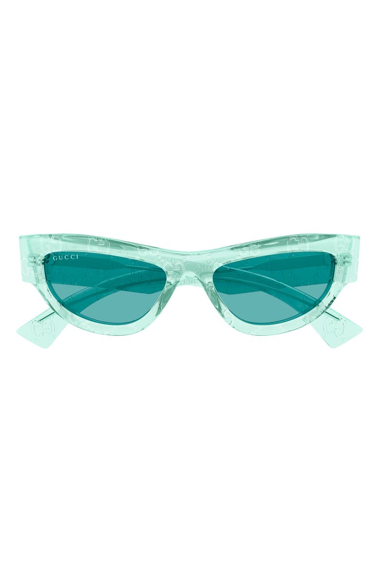 Gucci 53mm Cat Eye Sunglasses, Main, color, Mint Green
