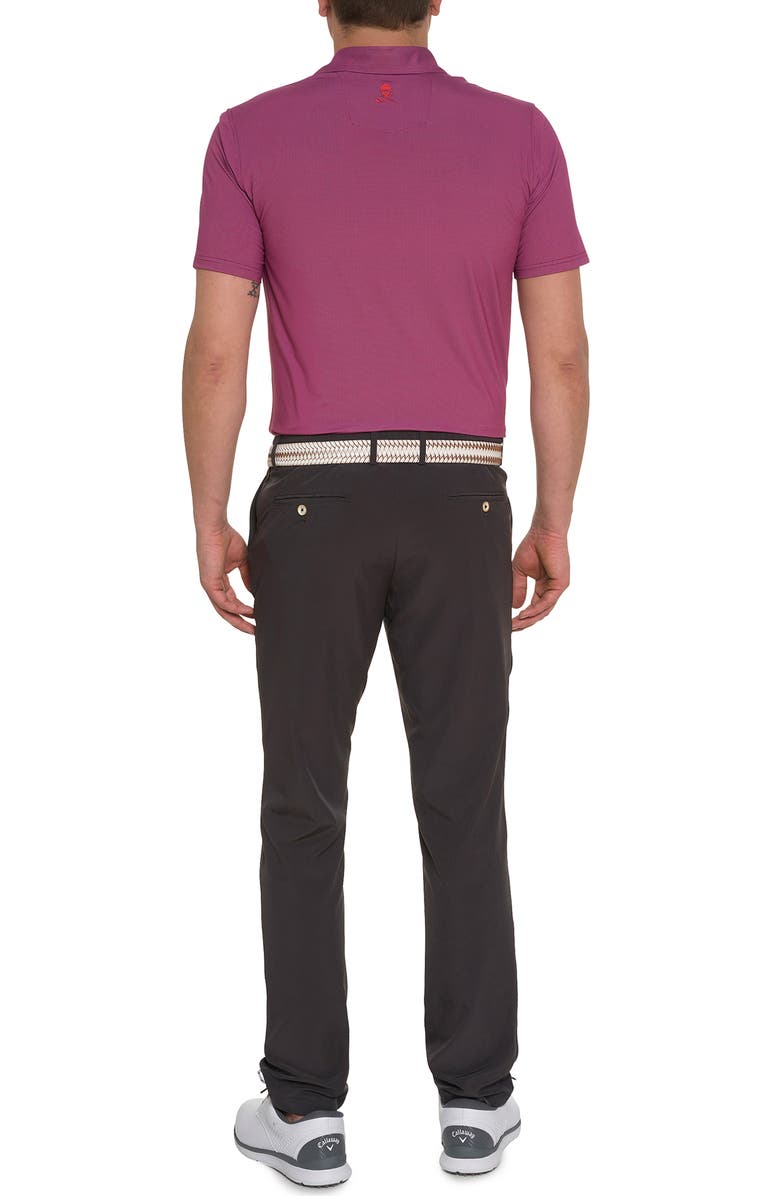 Robert Graham Alastor Microdot Bird's Eye Golf Polo, Alternate, color, Berry