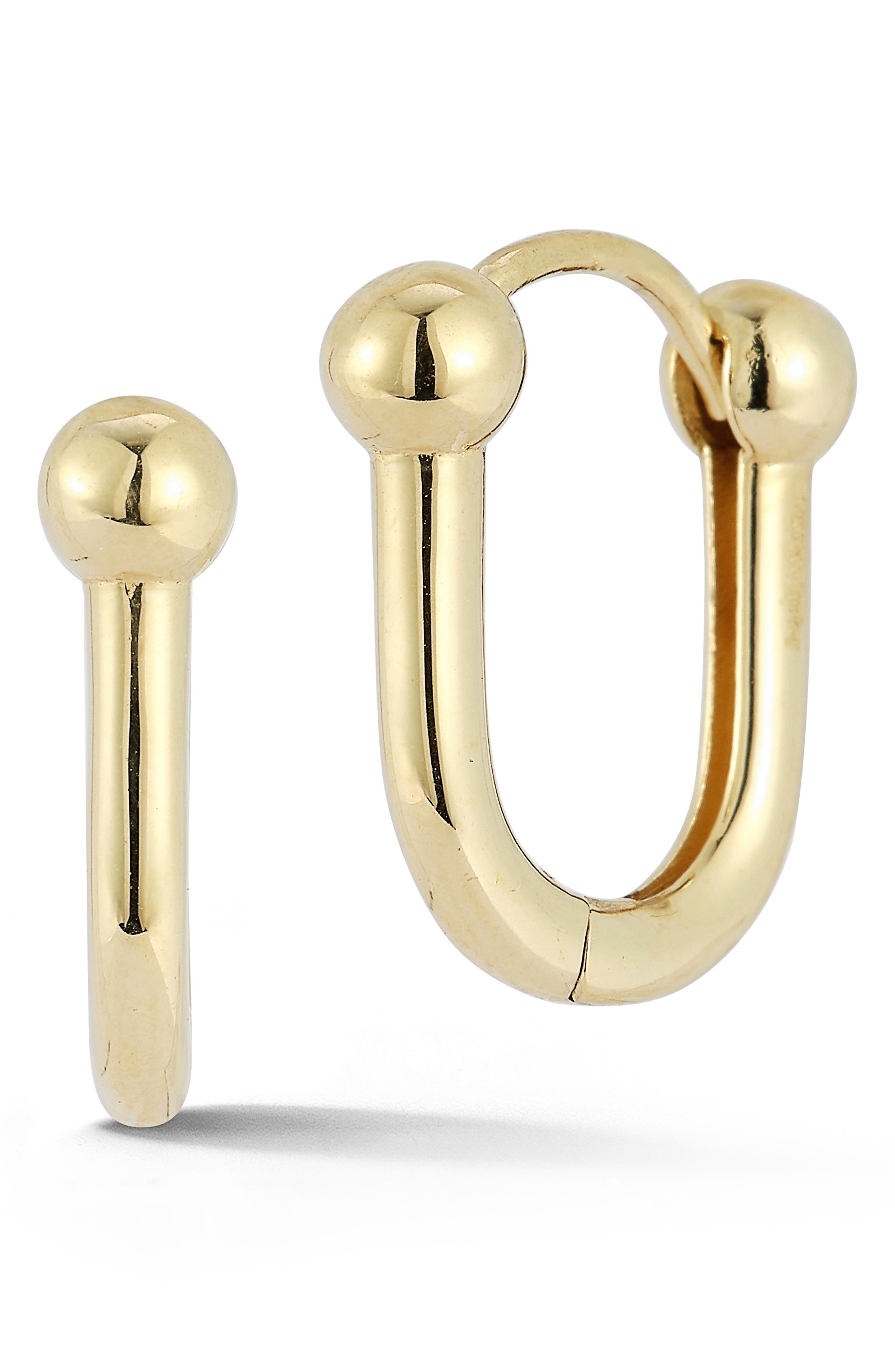 Ember Fine Jewelry <p>14K Gold Stirrup Hoop Earrings</p>