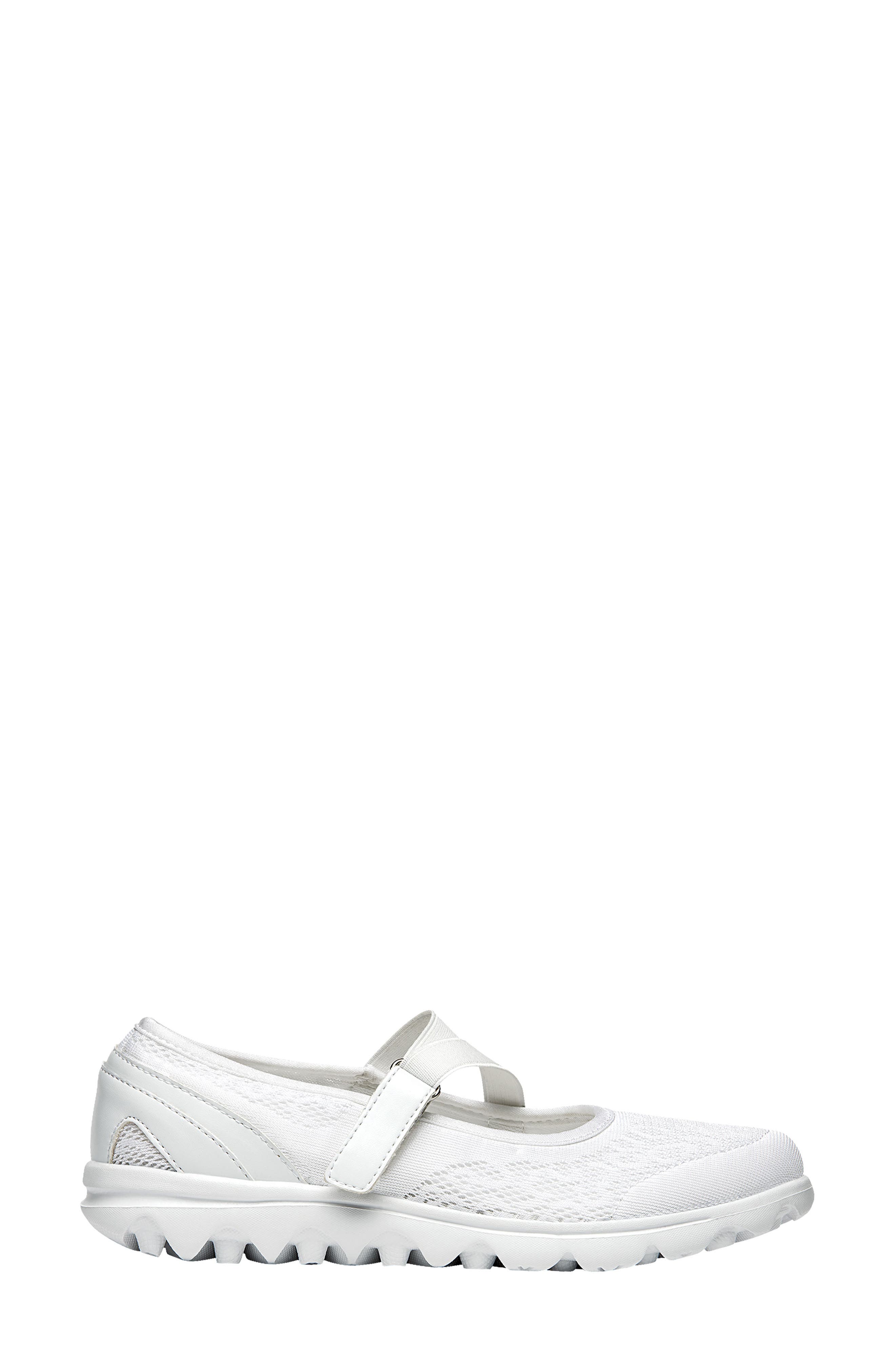 TravelActiv Mary Jane Sneaker, Alternate, color, WHITE FABRIC